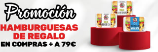 Pack de Hamburguesas de regalo en compras + 79€ con Envío Gratis