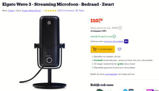 Elgato Wave 3 Streaming Microfoon voor €111,07 bij Bol.com