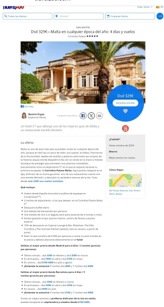 Malta 4 días con Vuelos incluidos desde 329€ por persona.