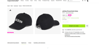 Gorra marca adidas Essentials Daily por 7,99€