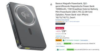 Baseus Magsafe , Qi2-gecertificeerde Magnetische Power Bank 10000mAh, 15W voor €27,98 bij Amazon