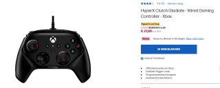 HyperX Clutch Gladiate Wired Gaming Controller voor Xbox voor €27,99 in de HP Store