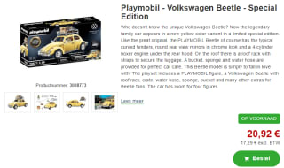 Playmobil Volkswagen Kever Special Edition (70827) voor €20,92 bij Proshop