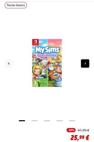 My Sims Colección Sofá y Mantita Nintendo Switch por 25,99€.