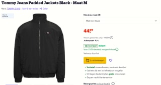 Tommy Jeans Padded jas voor €44,97 bij Bol.com