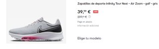 Zapatillas de Golf de Hombre Nike Infinity Tour Next - Air Zoom por 39.99€