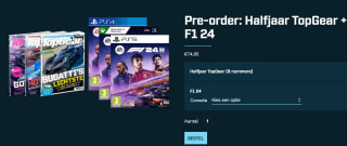 Abonnement voor een halfjaar Topgear + F1 2024 game (PS5 / PS4 / Xbox) + voor €74,95 via Topgear