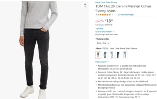 Tom Tailor Culver heren skinny heren jeans voor €18,99 bij Amazon NL