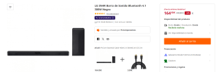 Barra de Sonido LG SN4R Bluetooth 4.1 de 300W por 164,05€