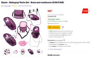 Bayer babypop schommelset voor €15,21