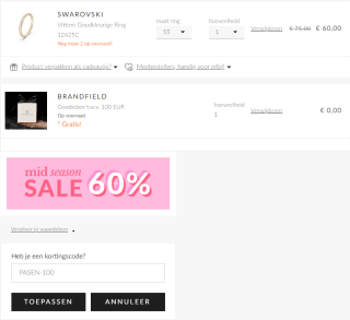 Gratis Goodiebox bij besteding vanaf €50 bij Brandfield