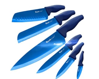 Wanbasion Azul Juego de Cuchillos de Cocina por 9,99€