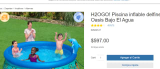 Piscina inflable delfines H2OGO! por $597