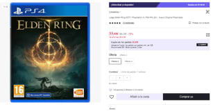 Juego PS4 Elden Ring GOTY por 33.98€ (Cuenta Nueva 21.98€)