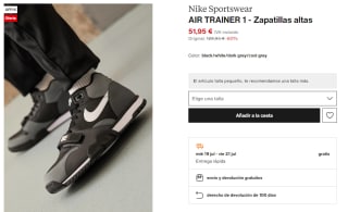 Zapatillas para Hombre Nike AIR TRAINER 1 por 44.16€