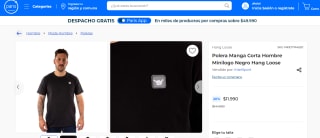 Polera Cotton Comfort Fit Negro Calvin Klein por $11.990