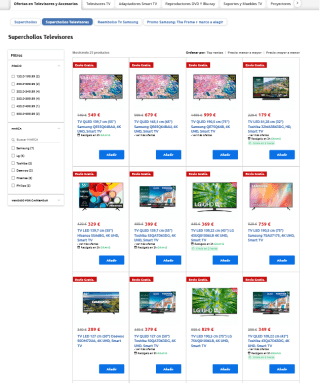 Selección de Televisores en Carrefour