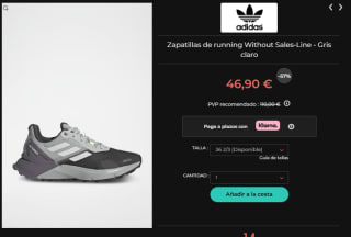 Rebajas hasta 75% descuento en ropa y calzado Adidas precios de locura