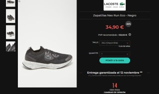 Zapatillas Lacoste Neo Run Evo por 34,90€