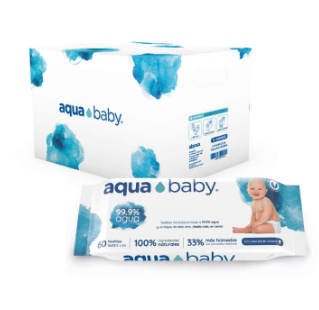 Caja de 12 toallitas húmedas Aqua Baby de 60 unidades por $21.990