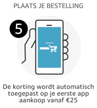 Amazon kortingscode voor €7,50 korting op je eerste aankoop via de app