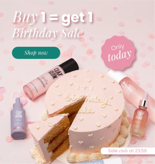 Alles 1+1gratis tot 00.00uur vanaf €60 bij clay and glow