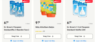 Alle A-merk baby accessoires 1+1 gratis bij Etos