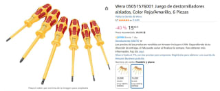 Wera Juego de destornilladores aislados, 6 Piezas por 15,82€