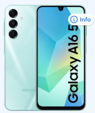 Gratis Samsung Galaxy A16 5G bij aankoop van een €12/maand Lebara abonnement