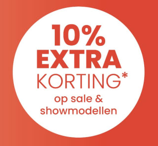 10% extra korting op alle sale en showmodellen, exclusief in de Bommel winkels