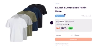 5 Pack JACK & JONES Shirt 'Brody' voor €16,95 bij Ibood
