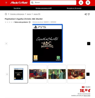 Agatha Christie ABC Murders PS5 por 18,04€.