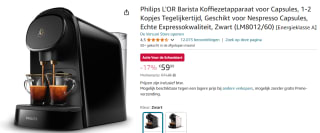 Philips L'Or Barista LM8012/60 - Koffiecupmachine voor €59,99 bij Amazon