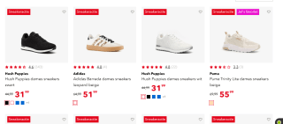 20% korting op alle sneakers van bv Puma, Adidas en Skechers bij Scapino