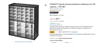 Stanley 1-93-981 - Caja de almacenamiento con 39 compartimentos por 20,38€