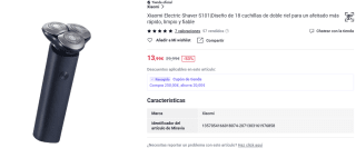 Afeitadora Xiaomi Electric Shaver S101 por 13,99€