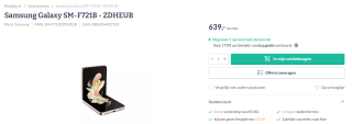 Samsung Galaxy Z Flip4 - 5G smartphone voor €639 bij Redable