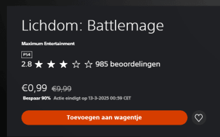 Lichdom: Battlemage voor €0,99 in de Playstation Store