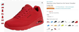 Rode Sketchers Uno Air herensneakers voor €48,79