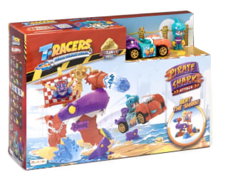 Figura y vehículo s3 Pirate Shark T-Racers por 10€