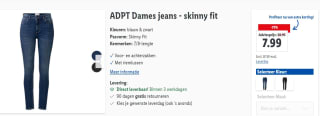 ADPT Dames jeans - skinny fit blauw & zwart voor €7,99 in de Lidl webshop
