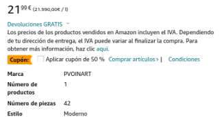 Marcadores PVOINART de pintura acrílica Set 42 colores de doble punta por 10,99€