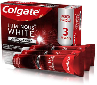 Creme Dental da Colgate Luminous White Carvão - R$ 19,90