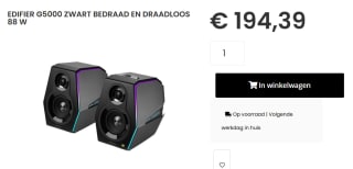 Edifier G5000 Gaming-luidspreker met Bluetooth voor €194,39 bij Caps