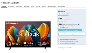 Hisense 65E79NQ tv 165,1 cm (65") 4K Ultra HD Smart TV voor €595 bij Electroworld