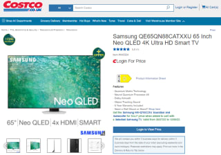 Take a Samsung 2023 65-inch Neo smart TV as low as £969.99 from Costco