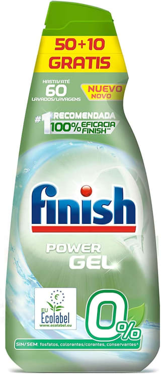 Finish Power Gel 0% Gel Lavavajilla 60 Dosis por 5,85€