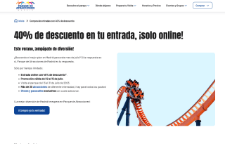Descuento 40% Parque de atracciones entrada general