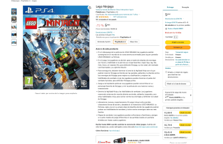 Lego Ninjago Película PS4 por 5,49€