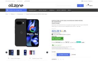 Google Pixel 9a 5G Dual Sim 8GB 128GB negro por 423€